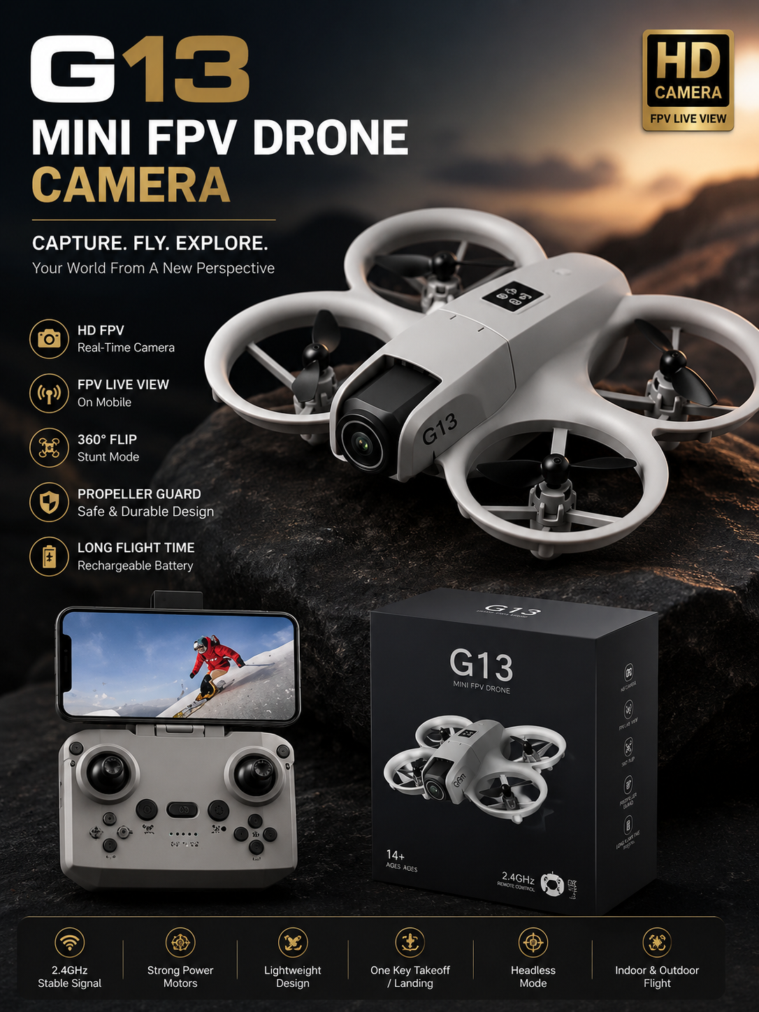 G13 Mini FPV Drone Camera