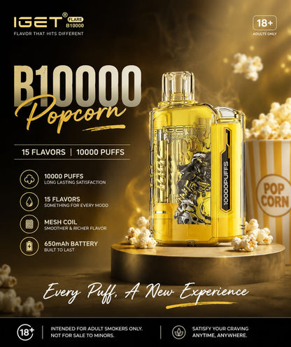 IGET Flare B10000 Popcorn Edition – Premium Disposable Device