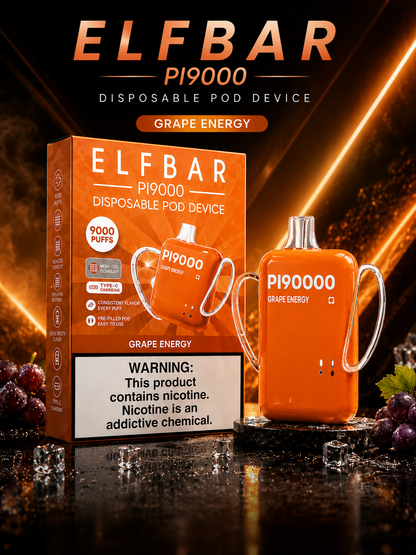 ELFBAR PI9000 – Grape Energy Edition