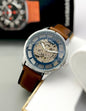 Luxury Skeleton Leather Strap Watch