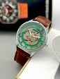 Luxury Skeleton Leather Strap Watch