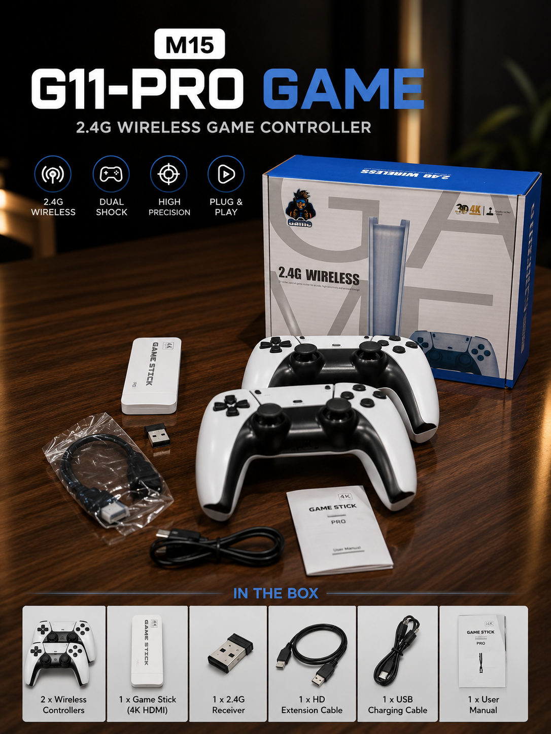 M15 G11-PRO Wireless Game Console Set