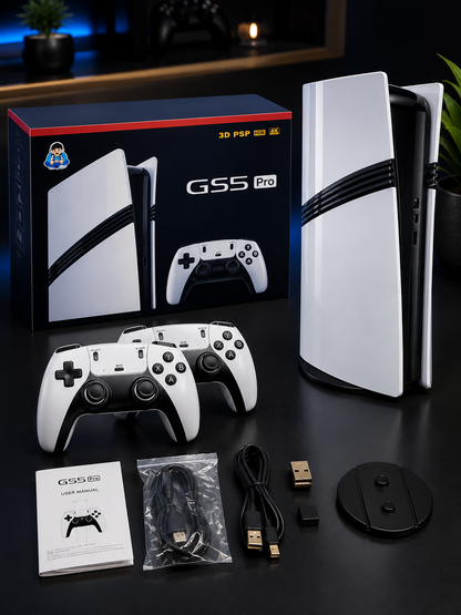 GS5 Pro 4K Gaming Console with Dual Wireless Controllers