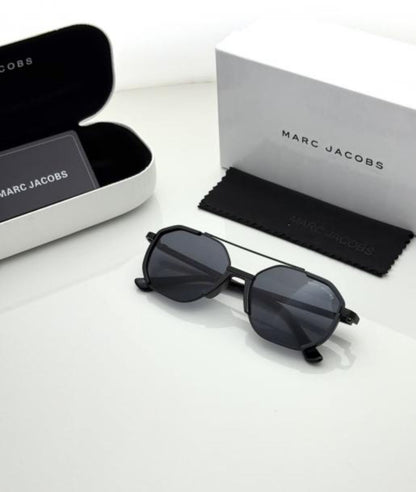 Marc Jacobs Premium Geometric Sunglasses – Matte Black Edition