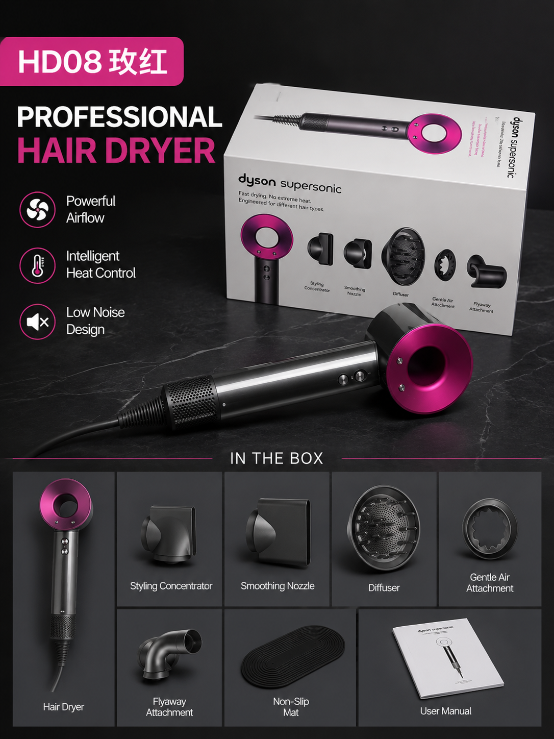 Dyson Supersonic HD08 – Gold Pink Edition