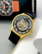 Luxury Skeleton Leather Strap Watch